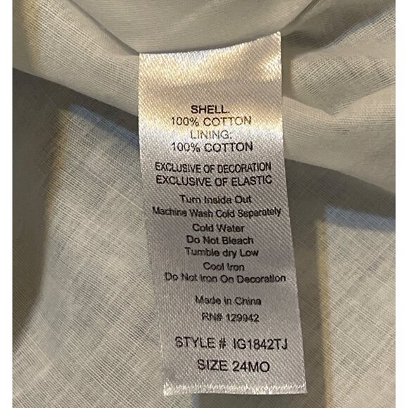 B'tween Blue Gingham Baby Dress & Headband Set - 24MO Cotton New With‎ Tags! - Picture 5 of 6